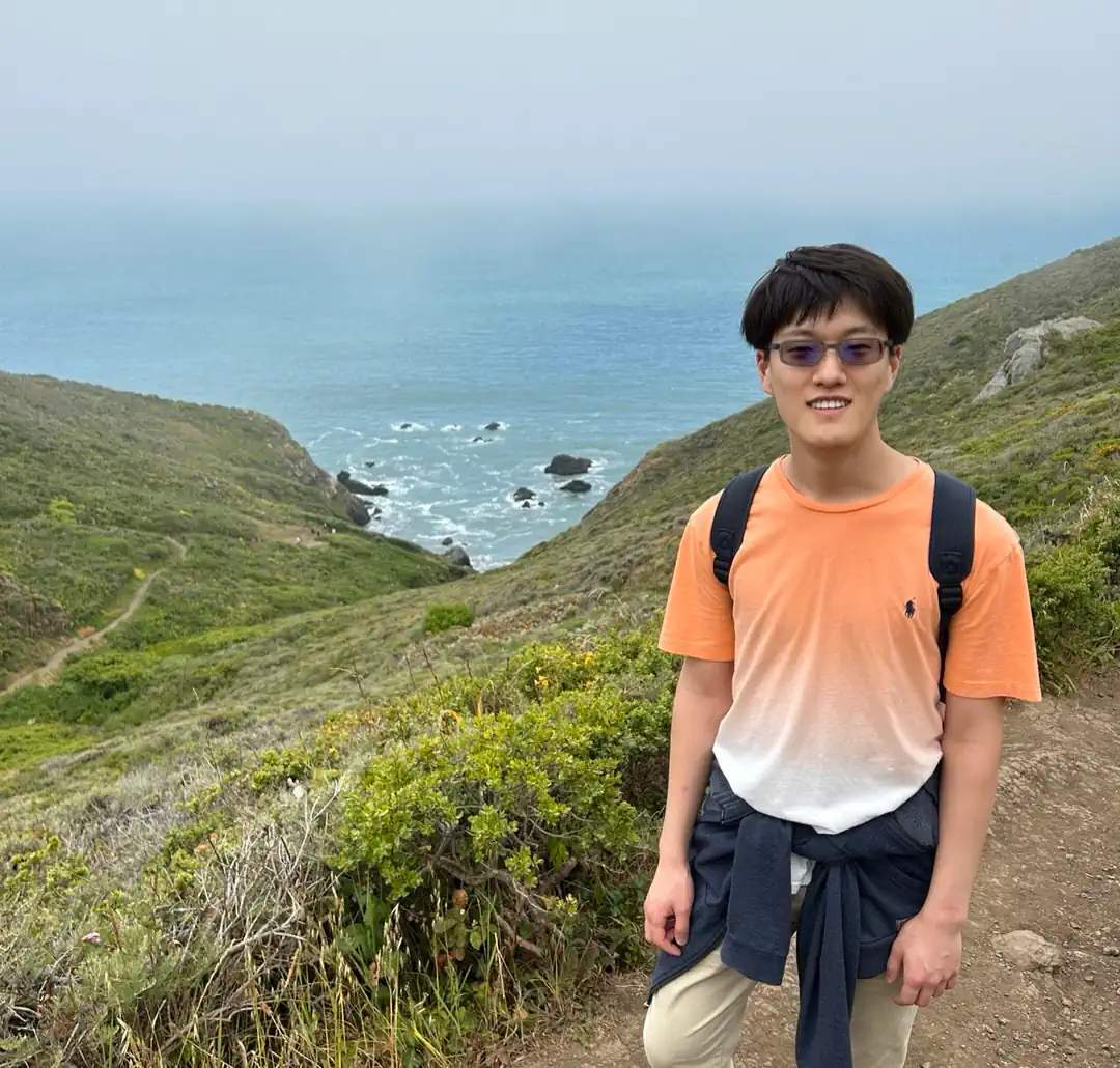 A photo of me at Muir Beach in California